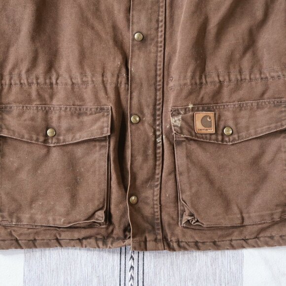 Vintage 90's Carhartt Quilt Lined Barn Jacket | Large - Picture 4 of 10